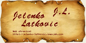 Jelenko Latković vizit kartica